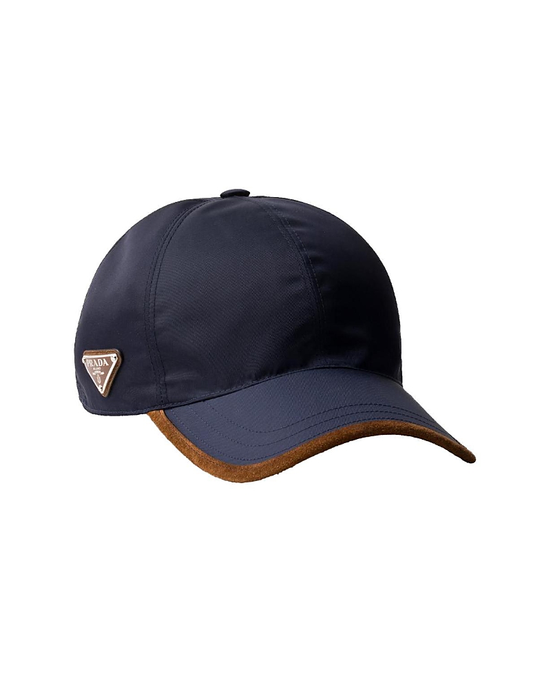Prada Men's Nylon And Suede Baseball Cap