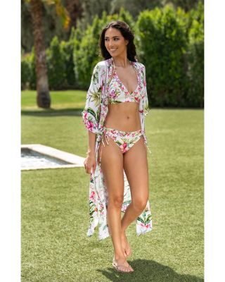 Polynesian Kimono Swim Cover-Up