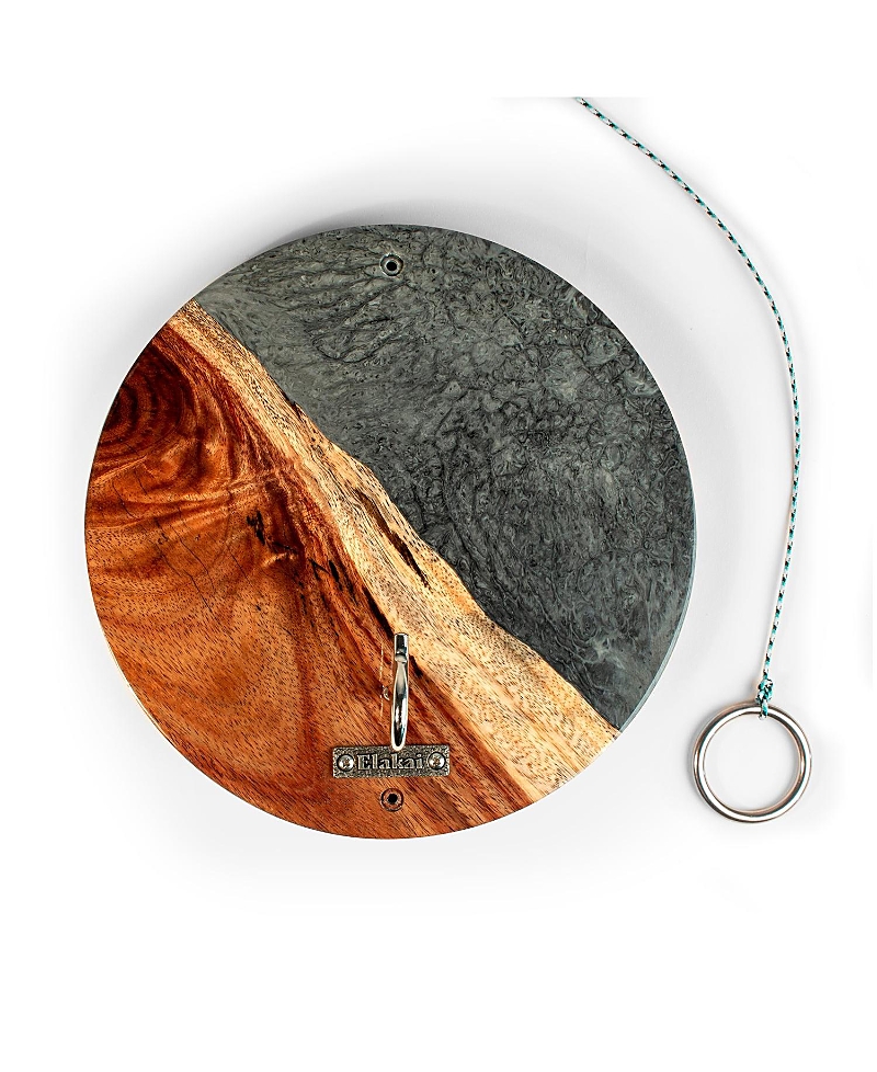 Elakai The River Epoxy Resin with Live Edge Acacia Wayfarer Art Hook & Ring Game