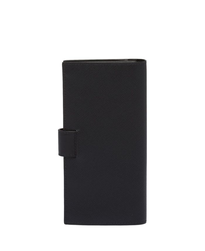 Large Saffiano and Smooth Leather Wallet