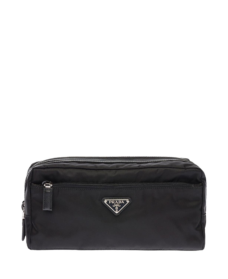 Prada Re-nylon And Saffiano Leather Travel Pouch