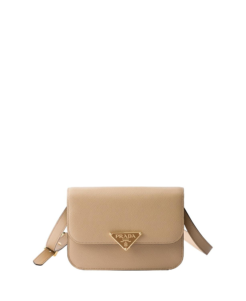 Prada Saffiano Leather Flap Shoulder Bag