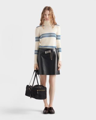 Large Re-Nylon Top-Handle Bag with Padlock