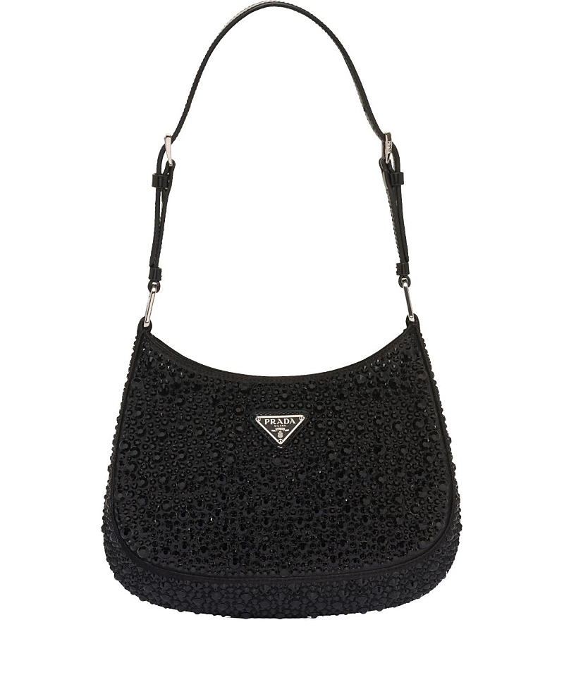 Prada Cleo Satin Bag With Crystals