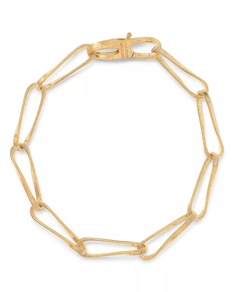 Marco Bicego 18K Yellow Gold Marrakech Onde Twisted Coil Large Link Chain Bracelet