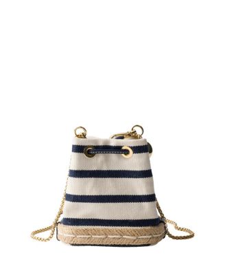 Striped Fabric Mini-Pouch