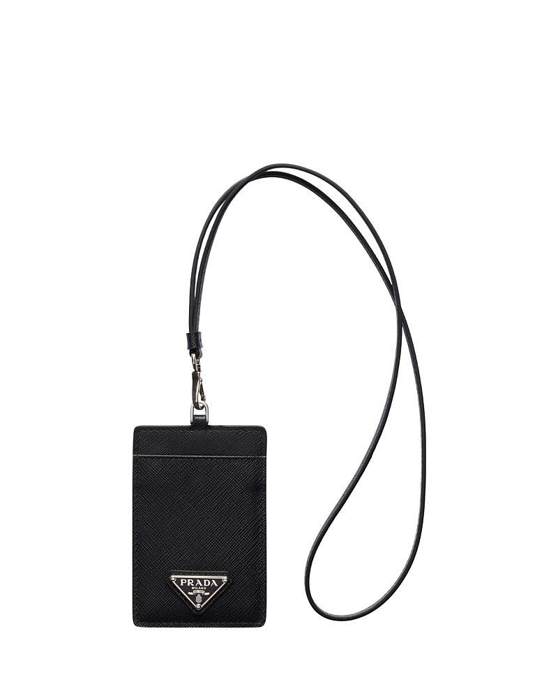 Prada Saffiano Leather Badge Holder · OS