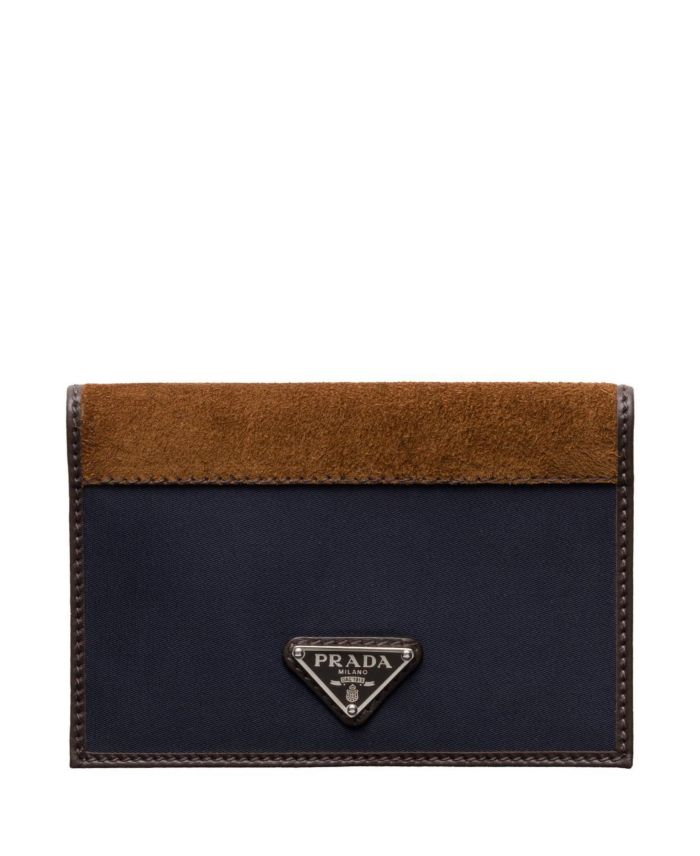 Re-Nylon and Leather Passport Holder