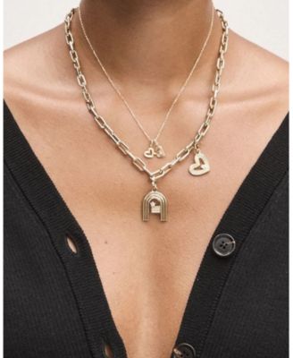 9K Yellow Gold Diamond Groovy Heart Charm Pendant