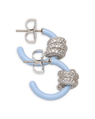 Ropes & Knots Pav&eacute; Knot Hoop Earrings