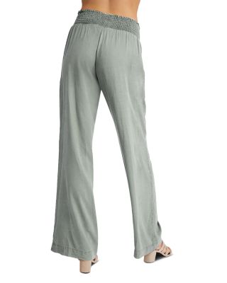 Smocked Wide Leg Pants