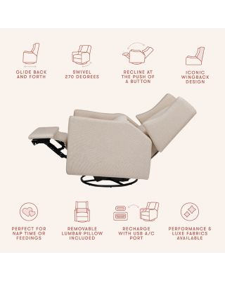 Kiwi Electronic Recliner and Swivel Glider With USB Port