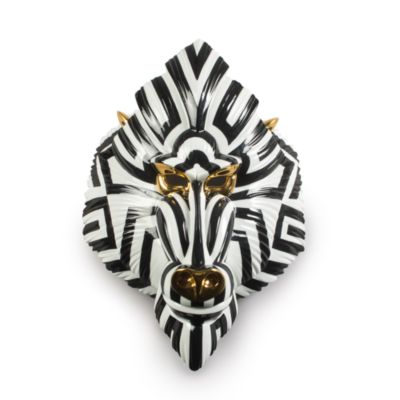 Mandrill Mask, Black-Gold