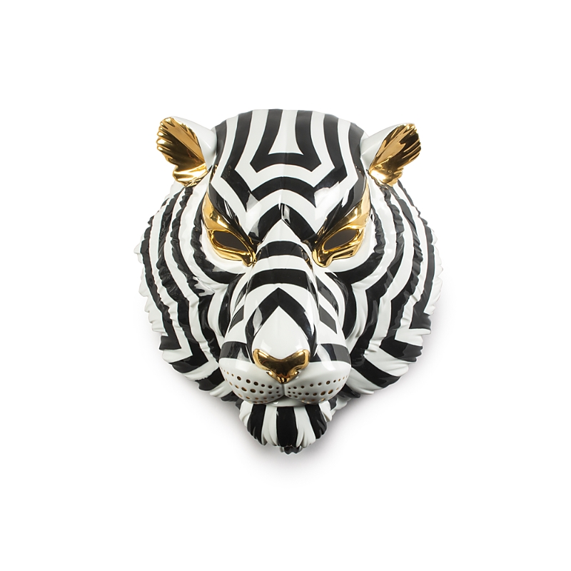 Lladrò Tiger Mask, Black - Gold