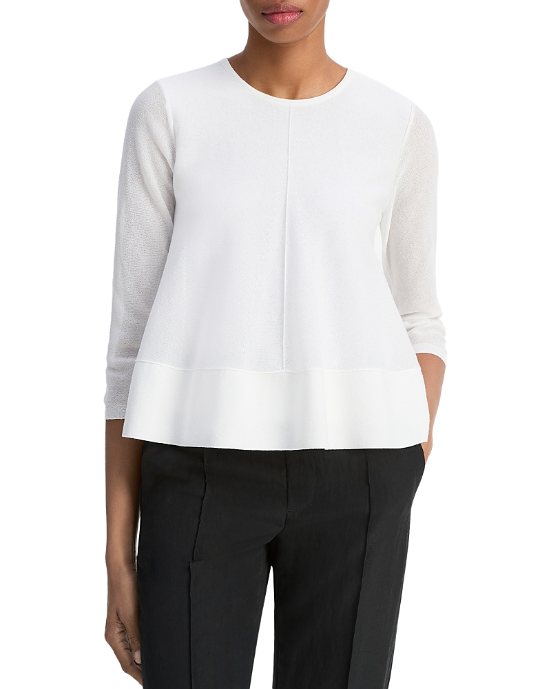 Vince A Line Knit Top In White