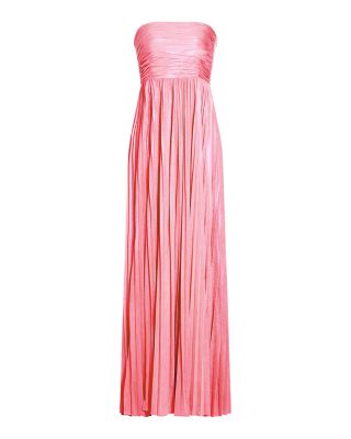 Sevyn Pleated Side Slit Maxi Dress