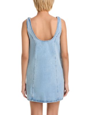A Line Flared Denim Dress