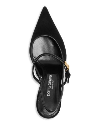 Women's Suede & Leather Slingbacks