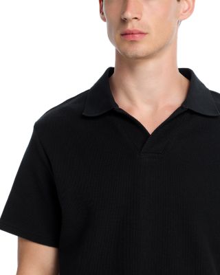Jacquard Short Sleeve Open Collar Polo Shirt