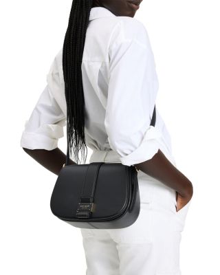 Nouveau Textured Leather Medium Saddle Bag