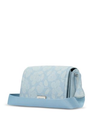 Liv Printed Denim Small Flap Crossbody