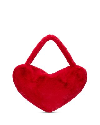 Luver Faux Fur Heart Tote