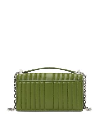 Deco Quilted Leather Mini Flap Chain Crossbody