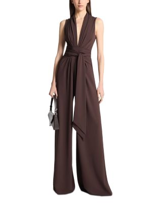 Michael Kors Collection - Tie Waist Palazzo Jumpsuit