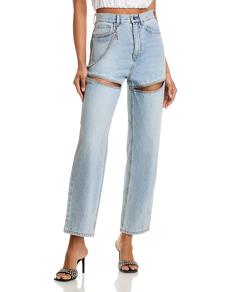 Area Slit Jeans in Light Blue