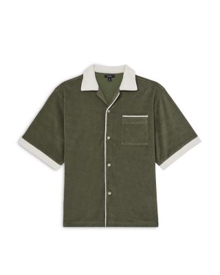 Terry Contrast Trim Camp Shirt