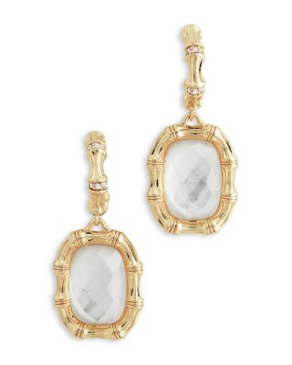 Anabel Aram - Crystal Bamboo Drop Earrings
