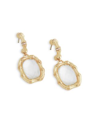 Crystal Bamboo Drop Earrings