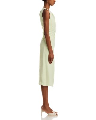 Shoulder Draped Midi Dress