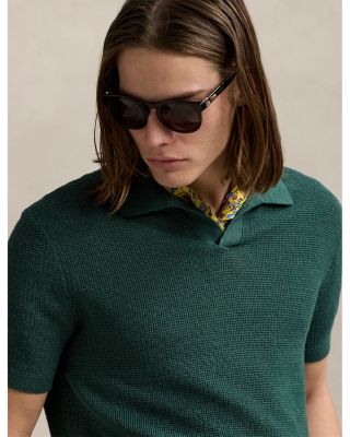 Mesh Knit Linen Short Sleeve Sweater