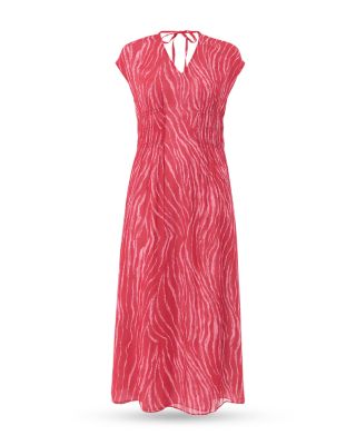 Zebra Texture Midi Dress