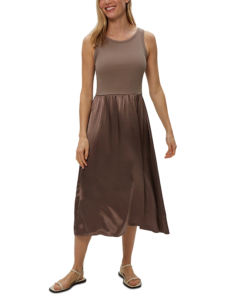 Shop Michael Stars Bridgette Mixed Media Tank Dress