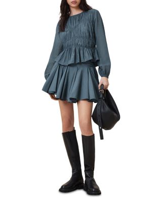 Melani Smocked Peplum Top