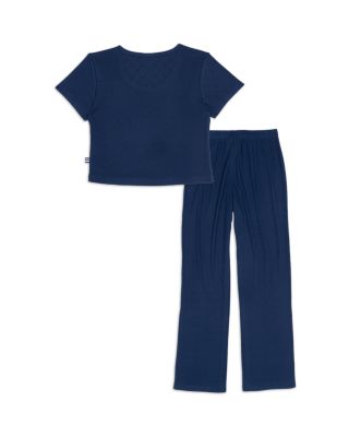 Girls' Heart Pointelle Tee & Pants Pajamas Set - Big Kid