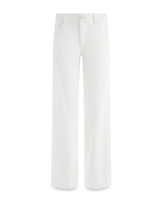Low Rise Baggy Jeans in Off White
