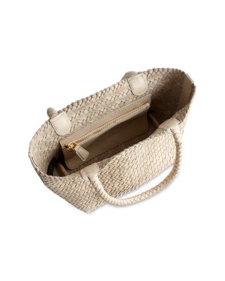 Handwoven Mini Leather Tote