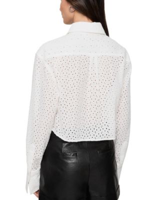 Juna Crop Eyelet Top