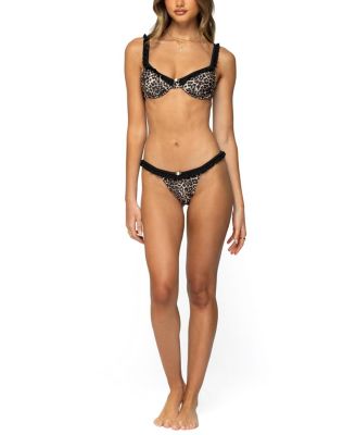 Edikted - Deeva Leopard Cupped Bikini Top and Bottom Set