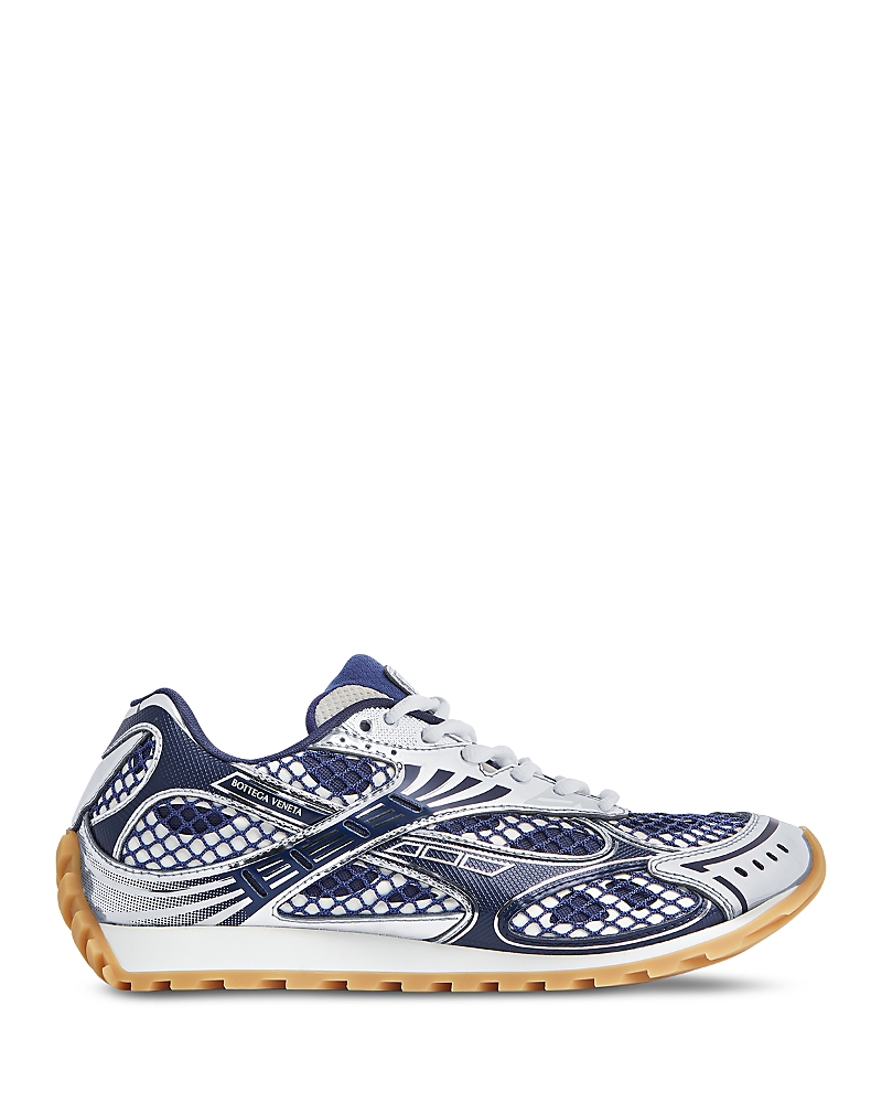 Bottega Veneta Women Orbit Low-top Sneakers In Technical Fabric In Blue