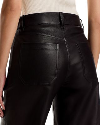 Le Slim Palazzo Modernist Pocket Leather Pants
