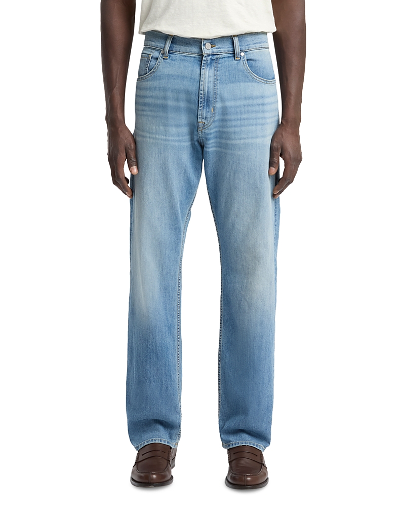 7 FOR ALL MANKIND MODERN STRAIGHT FIT JEANS IN BLUE