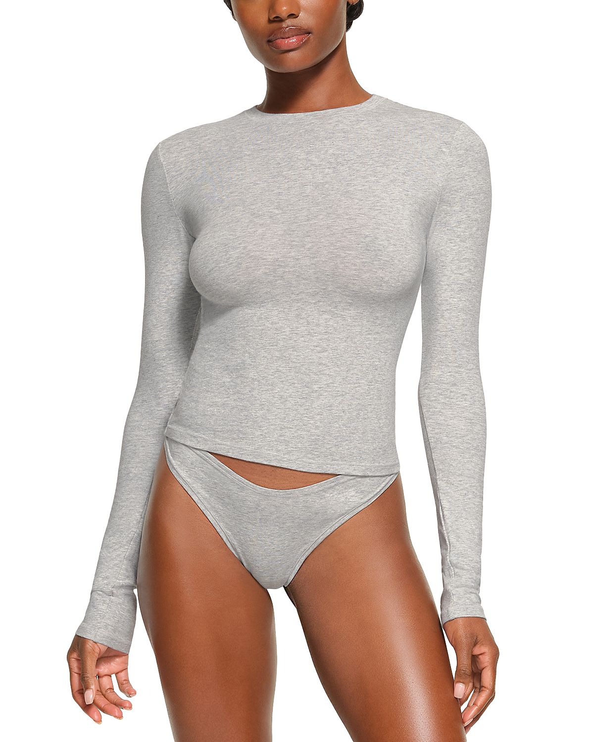 Skims Cotton Jersey Long Sleeve Tee