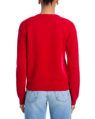 100% Cashmere Rainbow Athletic Stripe Sweater - Exclusive