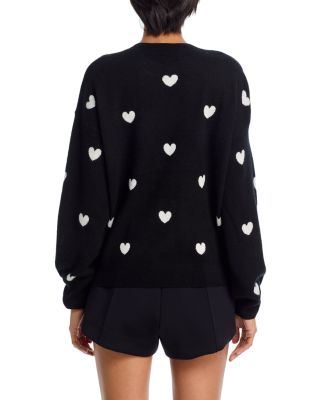 100% Cashmere Heart Crewneck Sweater - Exclusive