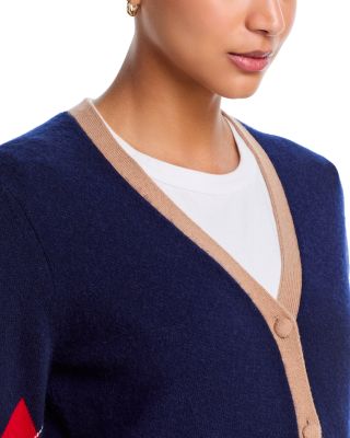 100% Cashmere Argyle Cardigan - Exclusive