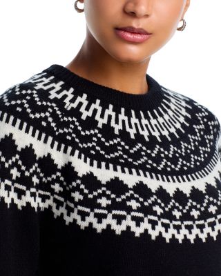 100% Cashmere Fair Isle Crewneck Sweater - Exclusive